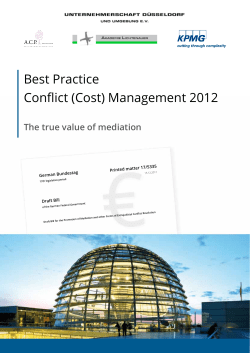 Conflict (Cost) Management 2012