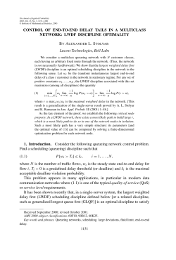 CONTROL OF END-TO-END DELAY TAILS IN A - ECT