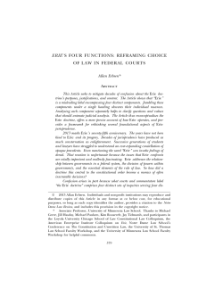 erie`s four functions: reframing choice of law in federal courts
