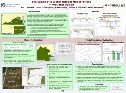 Evaluation of a Water Budget Model for use in Wetland Design