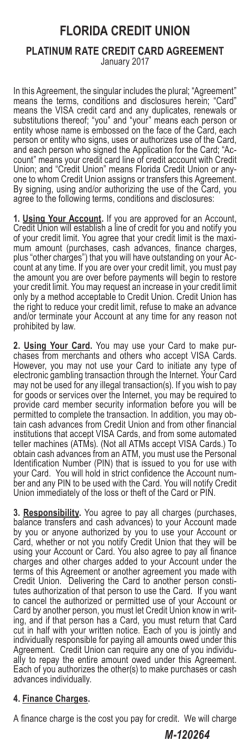 Platinum Rate Credit Card Agreement