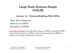 Process Modelling with DFDs - School of Computer Science