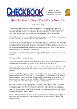 How To Get A Great Deal On A New Car