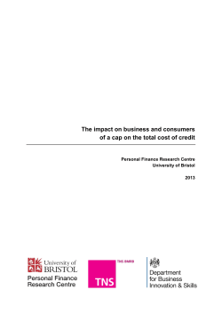 The impact on business and consumers of a cap on the total cost of