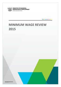 Minimum Wage Review report