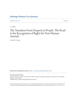 The Transition From Property to People: The Road to the