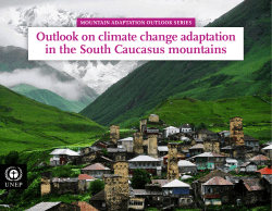 Outlook on climate change adaptation in the South Caucasus