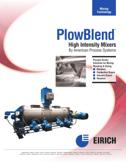PlowBlend - Eirich Machines
