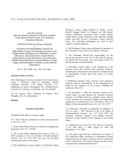 US v. Crittenden County - Consent Decree