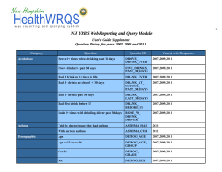 Appendix 2. Table of reports by category