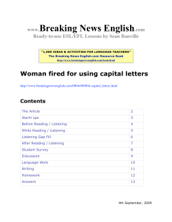 13-Page Class Handout - Breaking News English