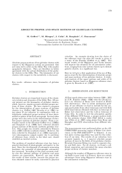 ABSOLUTE PROPER AND SPACE MOTIONS OF - Cosmos