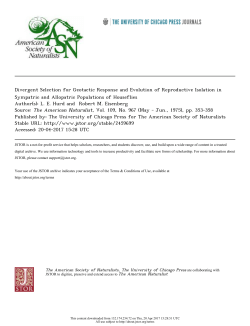 Divergent Selection for Geotactic Response and Evolution of