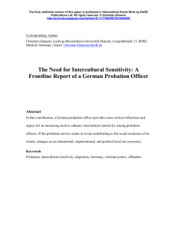 A Frontline Report of a German Probation Officer