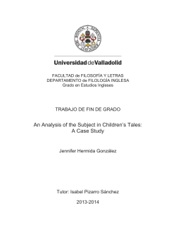 An Analysis of the Subject in Children`s Tales: A Case
