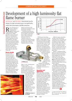 Development of a high luminosity flat flame burner
