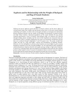 Kyphosis and Its Relationship with the Weight of Backpack and Bag