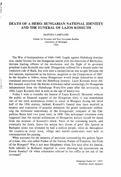 HUNGARIAN STUDIES 8. No. 1. Nemzetk&ouml;zi Magyar