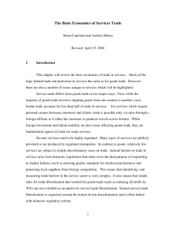 The Basic Economics of Services Trade