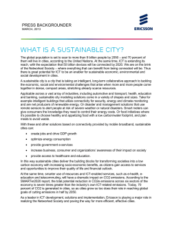 What is a sustainable city?