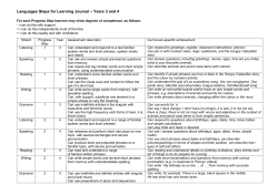 Handout 3: Making and reporting progress