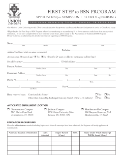 FIRST STEP to BSN PROGRAM