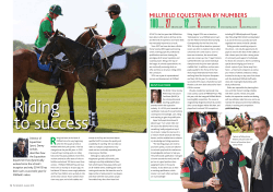 Riding to Success article