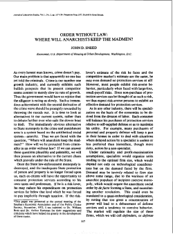 order without law: where will anarchists keep the