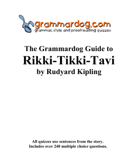 RIKKI-TIKKI-TAVI by Rudyard Kipling &ndash; Grammar and Style