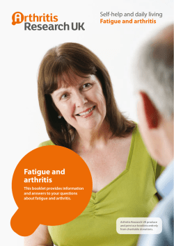 Fatigue and arthritis - Arthritis Research UK