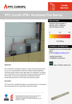 PFC Corofil VFB+ Ventilated Fire Barrier