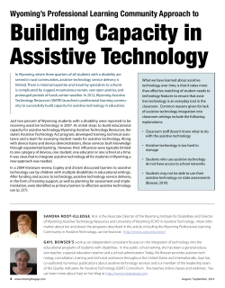 Building Capacity in Assistive Technology