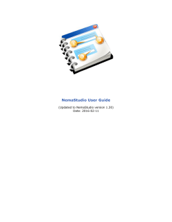 NemaStudio User Guide