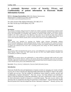A systematic literature review of Security, Privacy