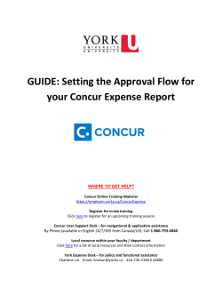 Setting the Approval Flow for your Concur Expense