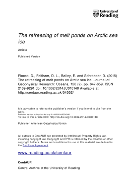 The refreezing of melt ponds on Arctic sea ice