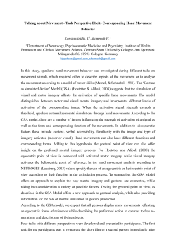 Talking about Movement - Task Perspective Elicits