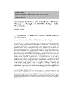 International Institutions and Individualized Decision