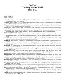 Part Four The Early Modern World 1450-1750