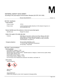 material safety data sheet