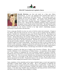 2016-2017 Saskatchewan Legislative Intern