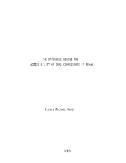 THE RATIONALE BEHIND THE ADMISSIBILITY OF ORAL