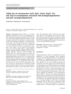 Allelic loss on chromosomes 1p32, 9p21, 13q14, 16q22, 17p, and