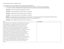 The Great Gatsby: Chapter 3: A Dialectical Journal 1 1. In the left