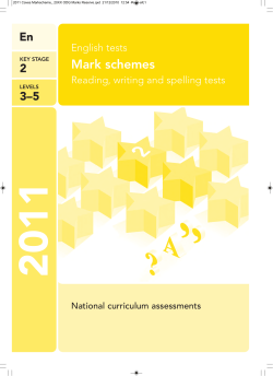 2011 Mark Scheme - SATs Tests Online