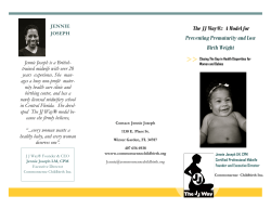The JJ Way&reg;: A Model for Preventing Prematurity