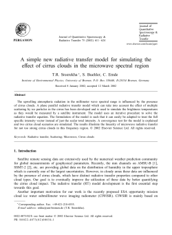 A simple new radiative transfer model for simulating the effect