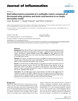 Anti-inflammatory potential of a malleable matrix composed of