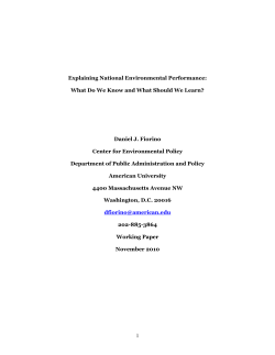 Explaining National Environmental Performance