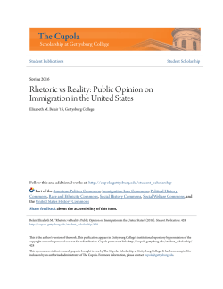 Rhetoric vs Reality: Public Opinion on Immigration in the United States
